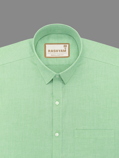 Civita Hippie Green Luxurious Giza Formal Cotton Shirt