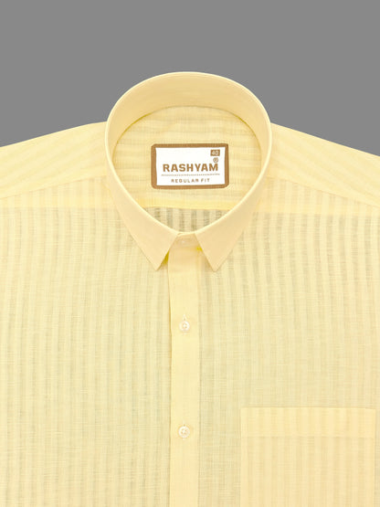 Yellow Line Luxurious Italian Linen Shirt