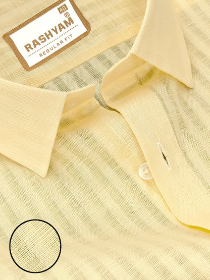 Yellow Line Luxurious Italian Linen Shirt