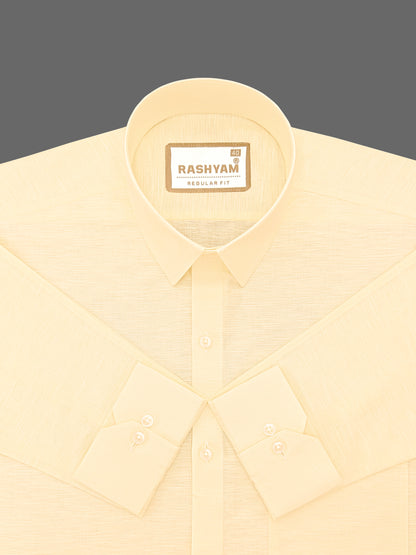 Barboni Creamy Yellow Luxurious Italian Linen Shirt