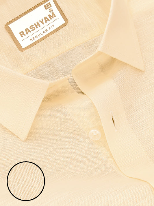 Barboni Creamy Yellow Luxurious Italian Linen Shirt