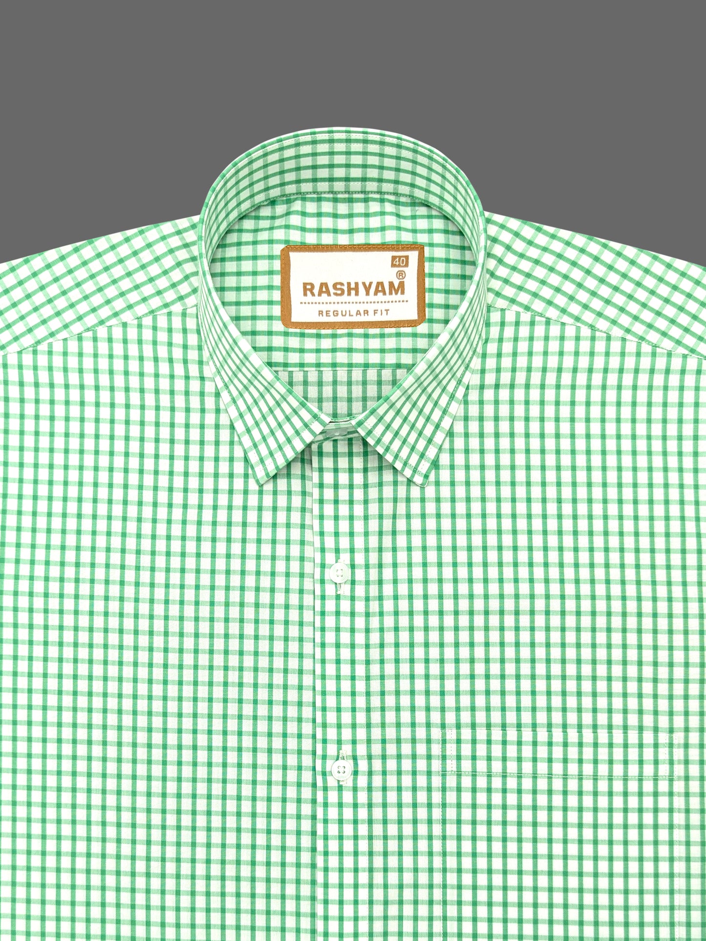 Rashyam Premium Aquamarine Checks Formal Giza Cotton Shirt