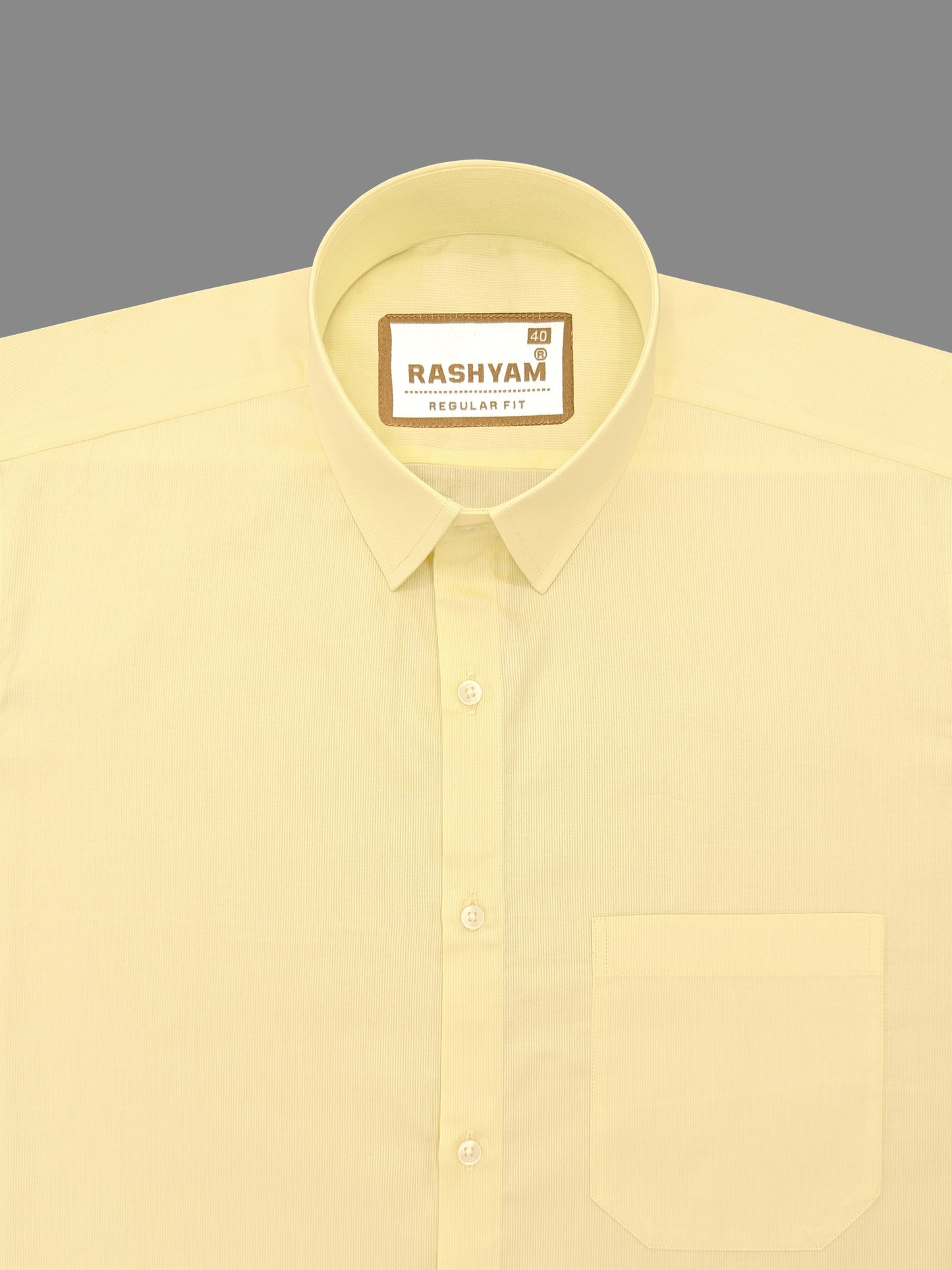 Hampton Lemon Yellow Stripe Premium Cotton Men's Formal Shirt