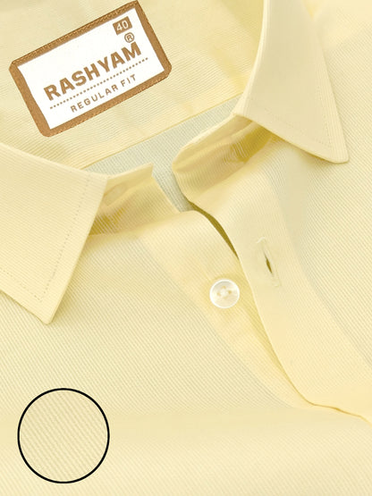 Hampton Lemon Yellow Stripe Premium Cotton Men's Formal Shirt