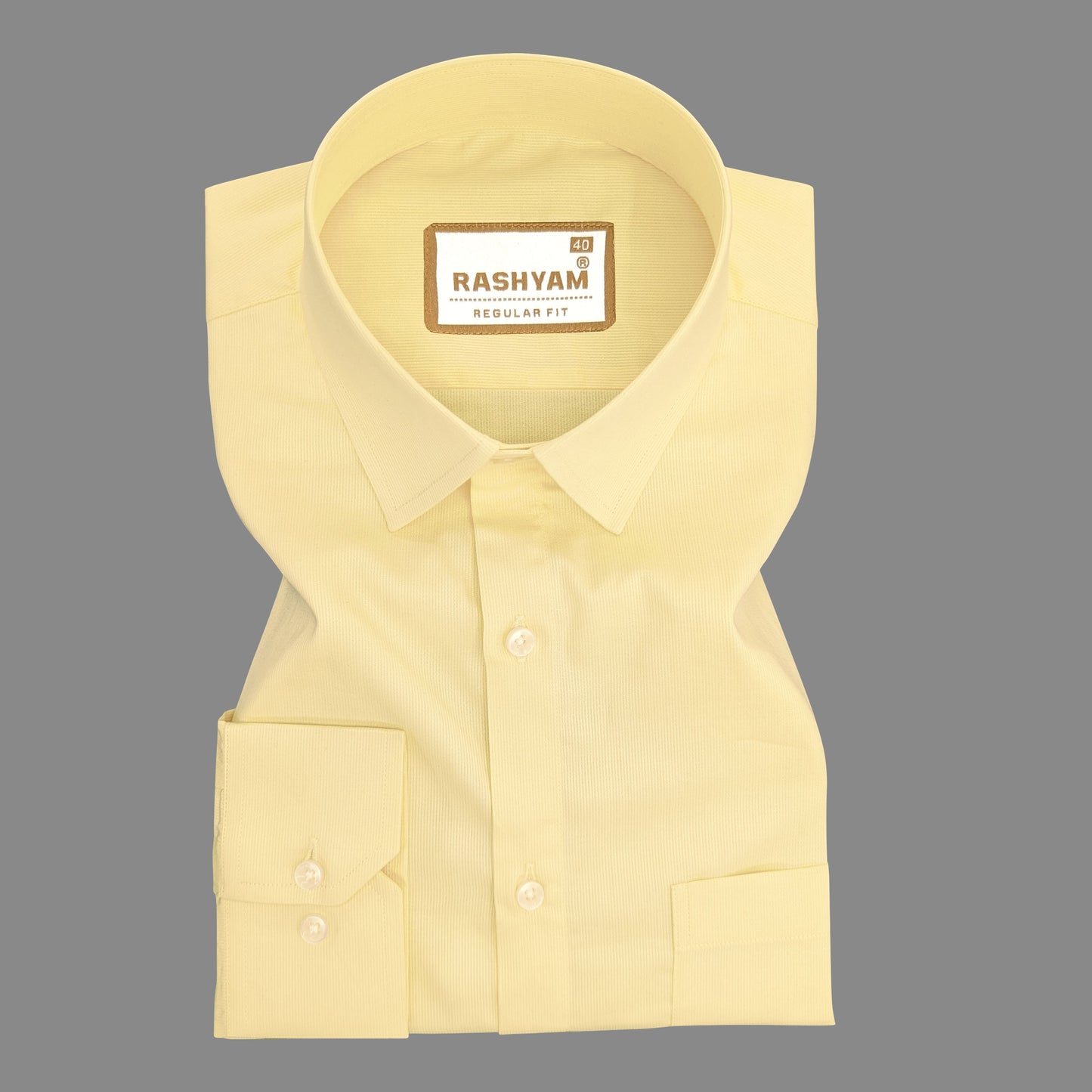 Hampton Lemon Yellow Stripe Premium Cotton Men's Formal Shirt