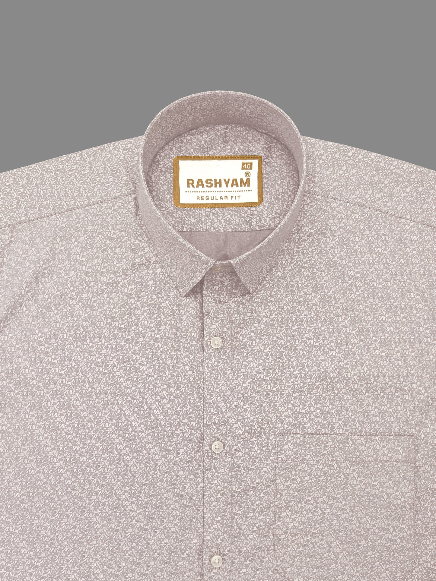 Armani Premium Cotton Rosy Pink With White Printed Shirt For Men