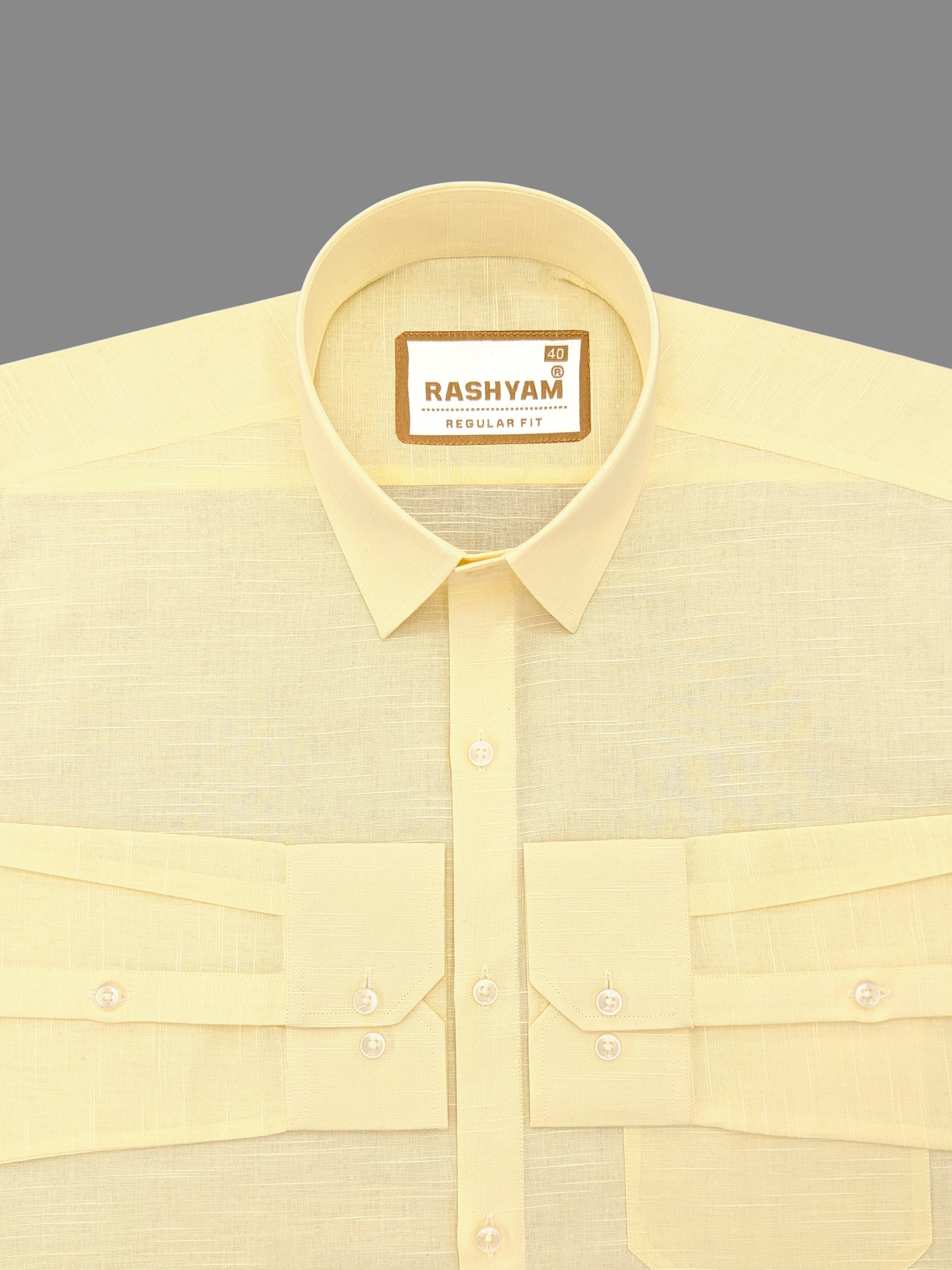 Light Cream Luxurious italian Linen Shirt