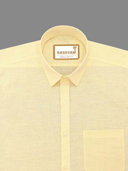 Light Cream Luxurious italian Linen Shirt