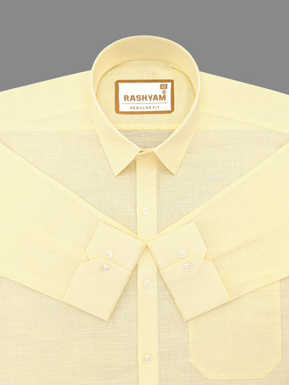 Light Cream Luxurious italian Linen Shirt