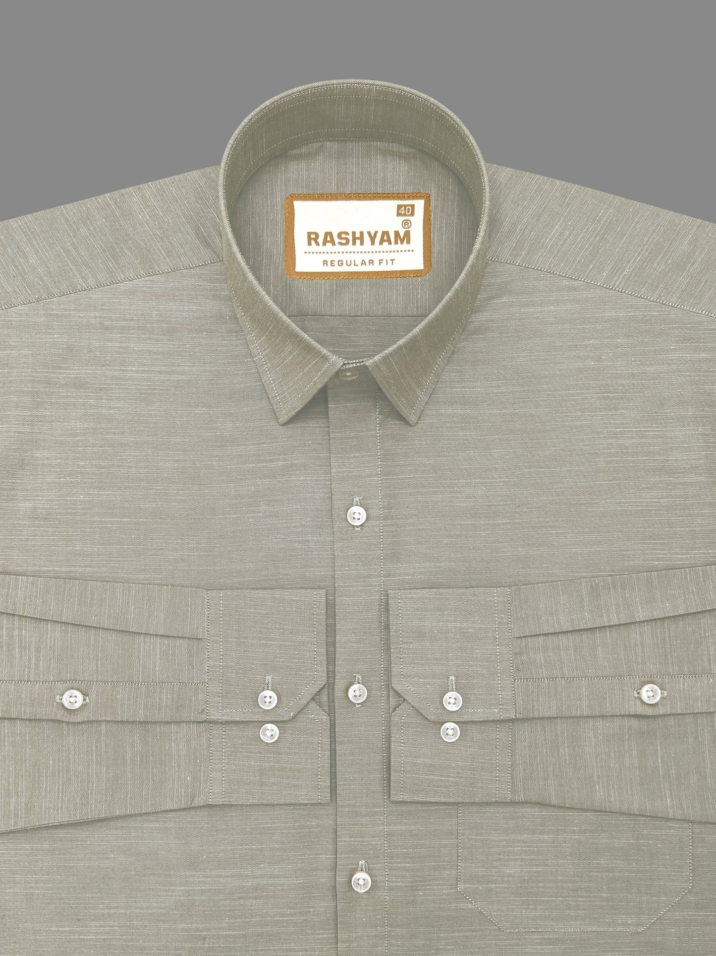 Chianti Premium Oxford Cotton Friar Grey Formal Shirt For Men