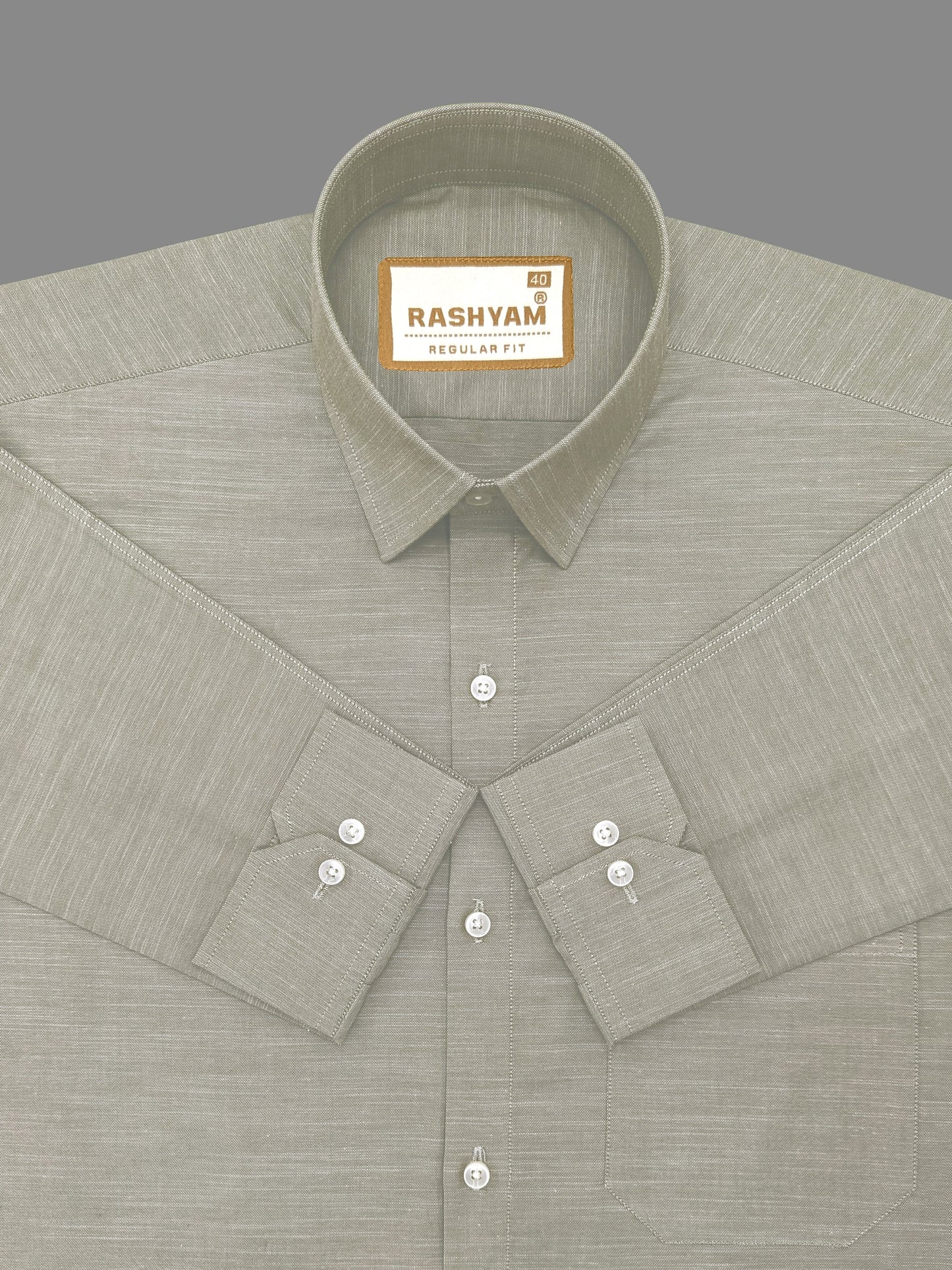 Chianti Premium Oxford Cotton Friar Grey Formal Shirt For Men