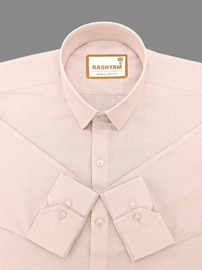 Pinkish Grey Premium Linen Formal Shirt For men