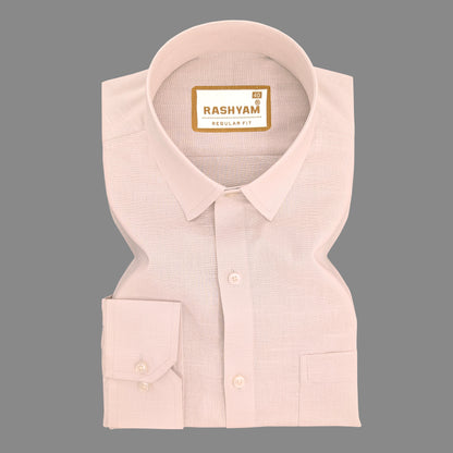 Pinkish Grey Premium Linen Formal Shirt For men