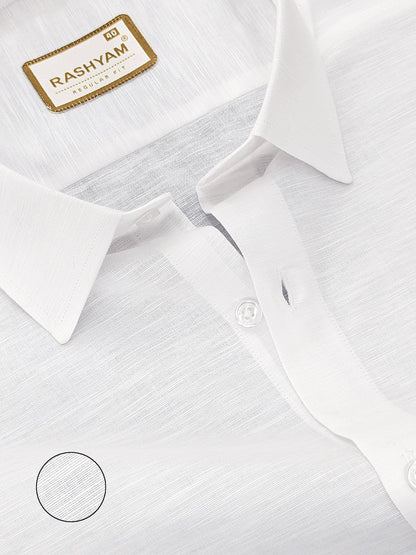 Barboni Bright White Luxurious Italian Linen Shirt