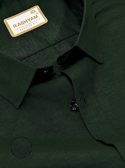 Barboni Dark Green Luxurious Italian Linen Shirt