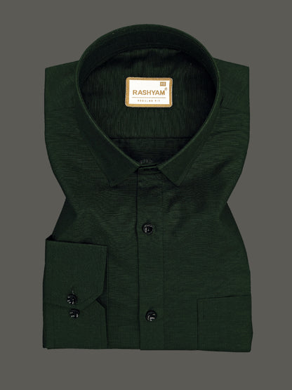 Barboni Dark Green Luxurious Italian Linen Shirt