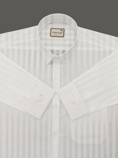 Spello White Line Premium Cotton Formal Shirt For Men