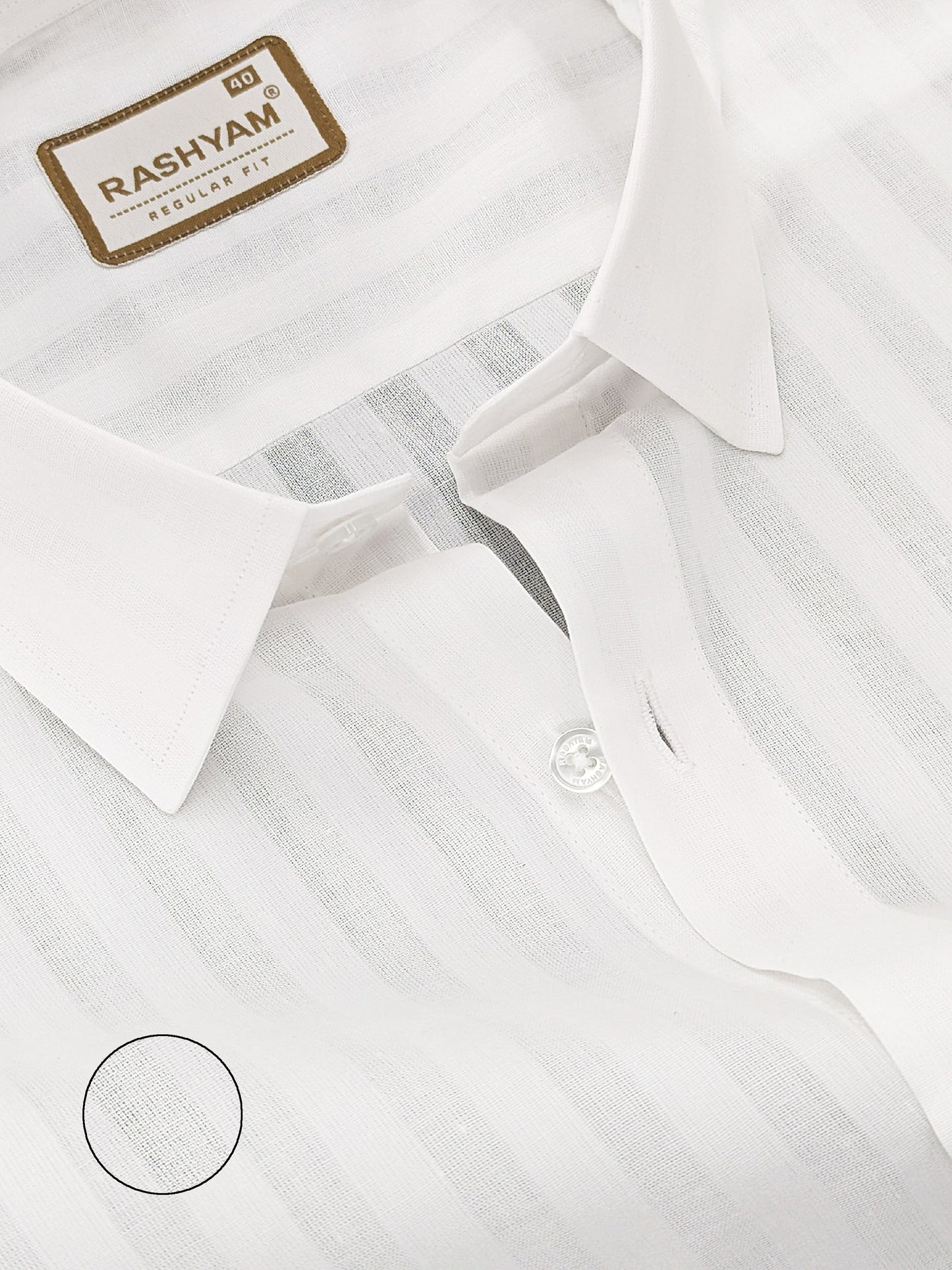 Spello White Line Premium Cotton Formal Shirt For Men