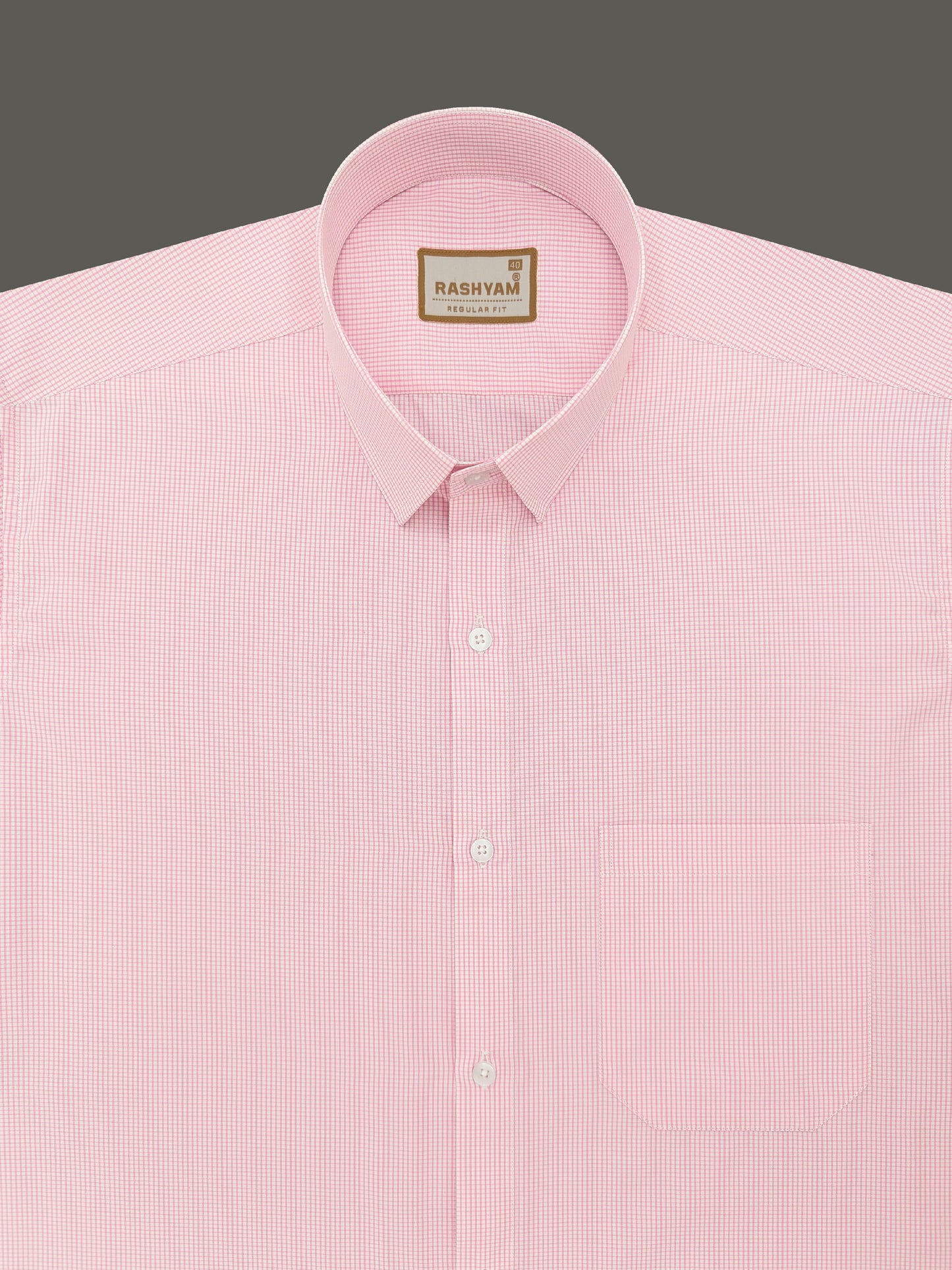 Faenza Premium Cotton Pink Checks Formal Shirt For men