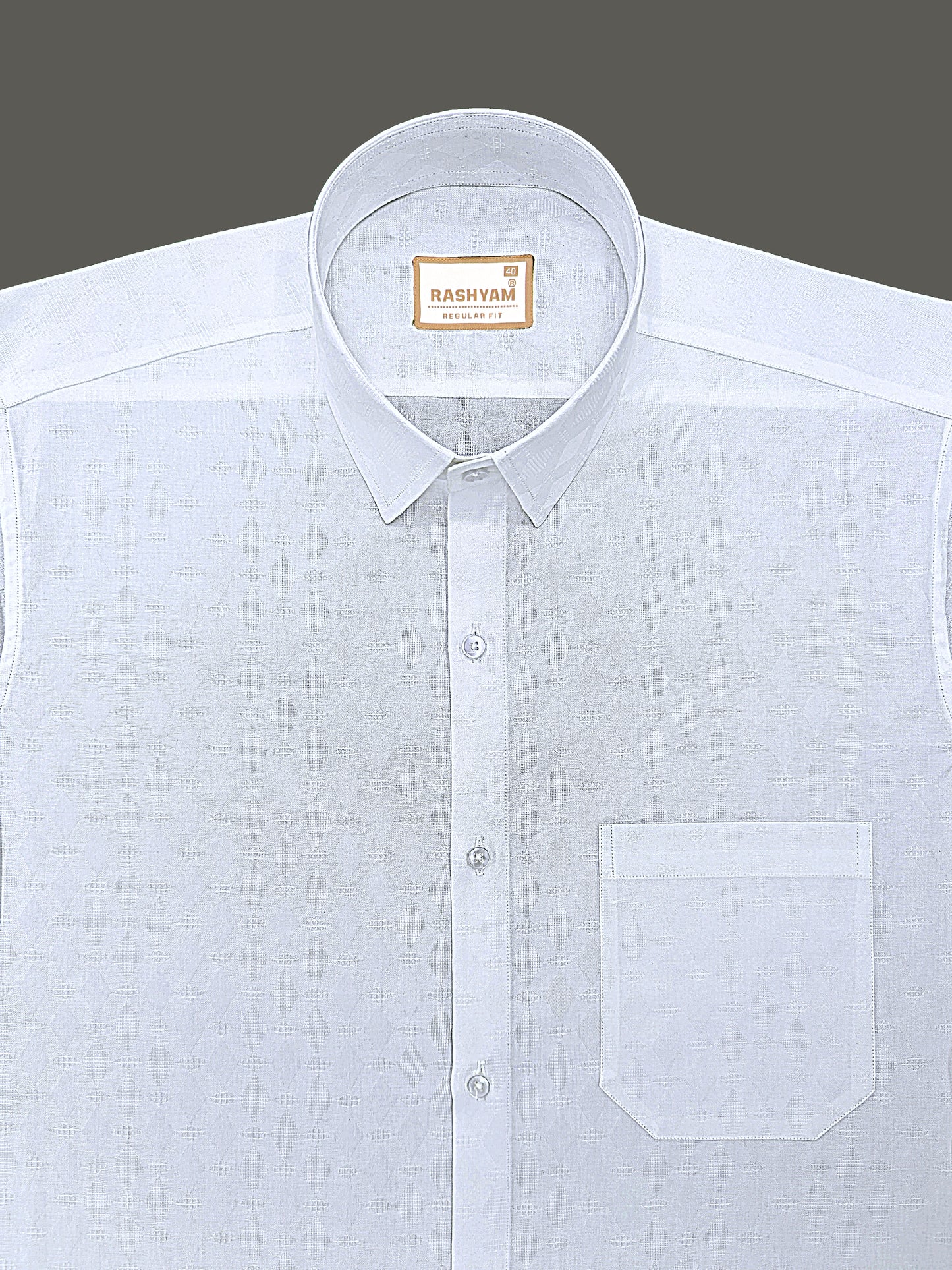 Lanciano Luxury Cotton Geometric Check Designer Formal Shirt For Men