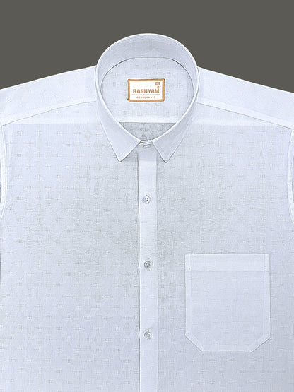 Lanciano Luxury Cotton Geometric Check Designer Formal Shirt For Men