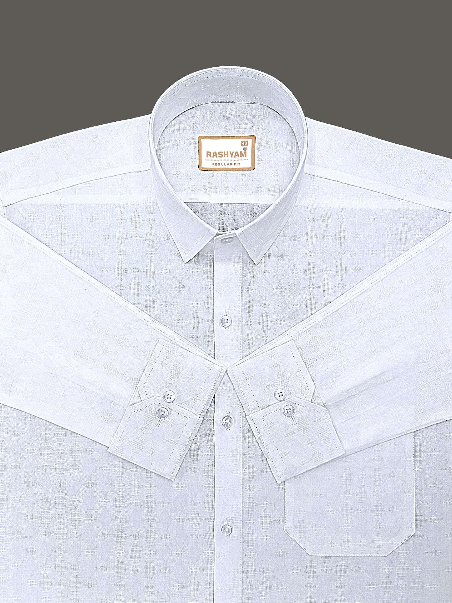 Lanciano Luxury Cotton Geometric Check Designer Formal Shirt For Men