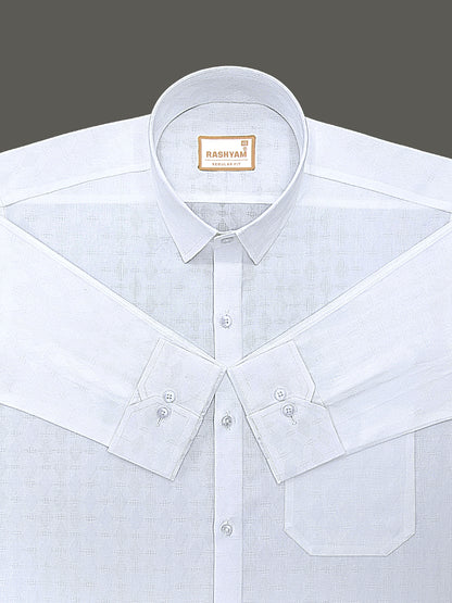 Lanciano Luxury Cotton Geometric Check Designer Formal Shirt For Men