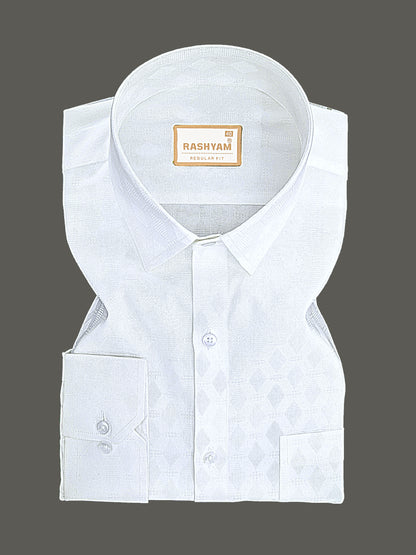 Lanciano Luxury Cotton Geometric Check Designer Formal Shirt For Men