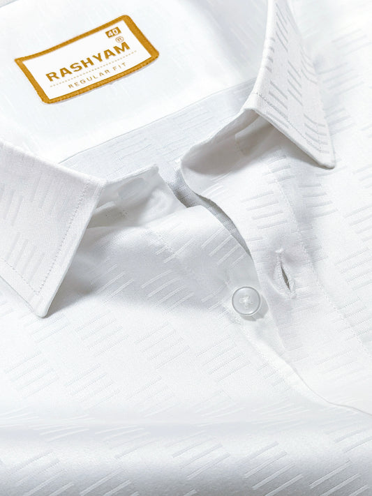 Lanciano Luxury Cotton Bundle Line On White Designer Formal Shirt For Men