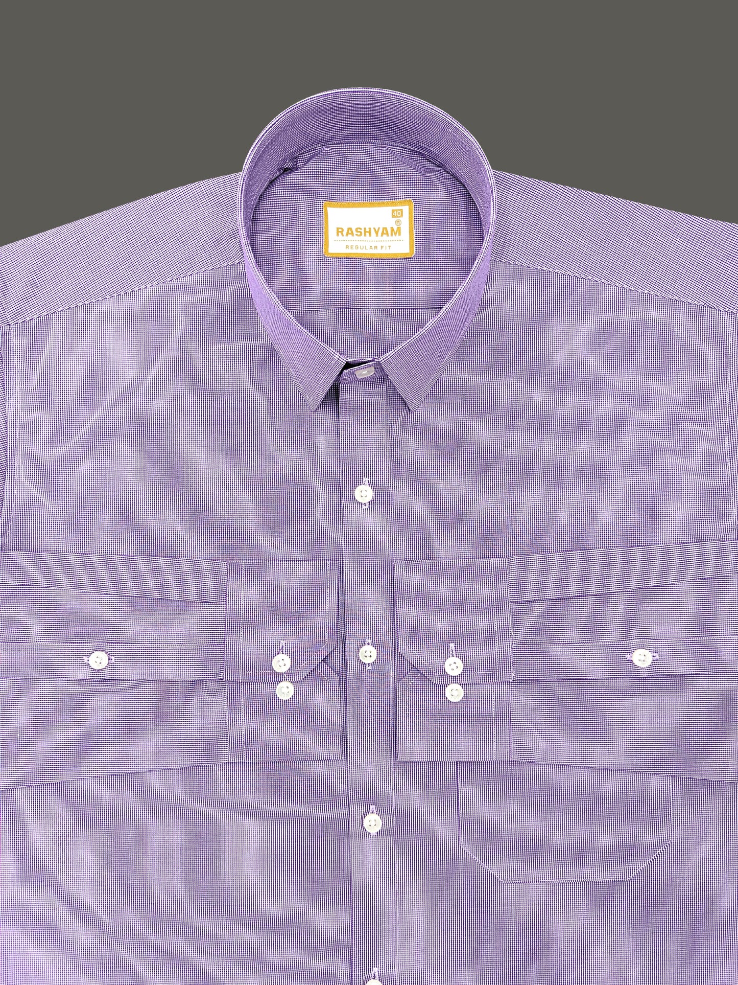 Crotone Premium 100% Cotton Wisteria Checks Formal Shirt For Men