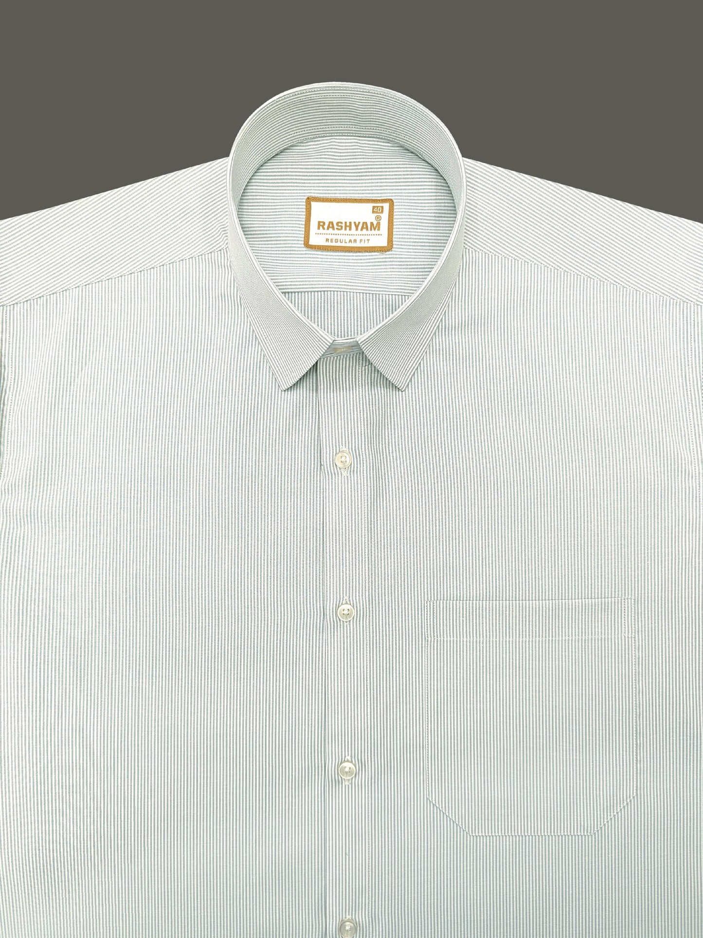 Corporate Luxury Cotton Light Grey Lining Formal Shirt for men