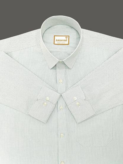 Corporate Luxury Cotton Light Grey Lining Formal Shirt for men