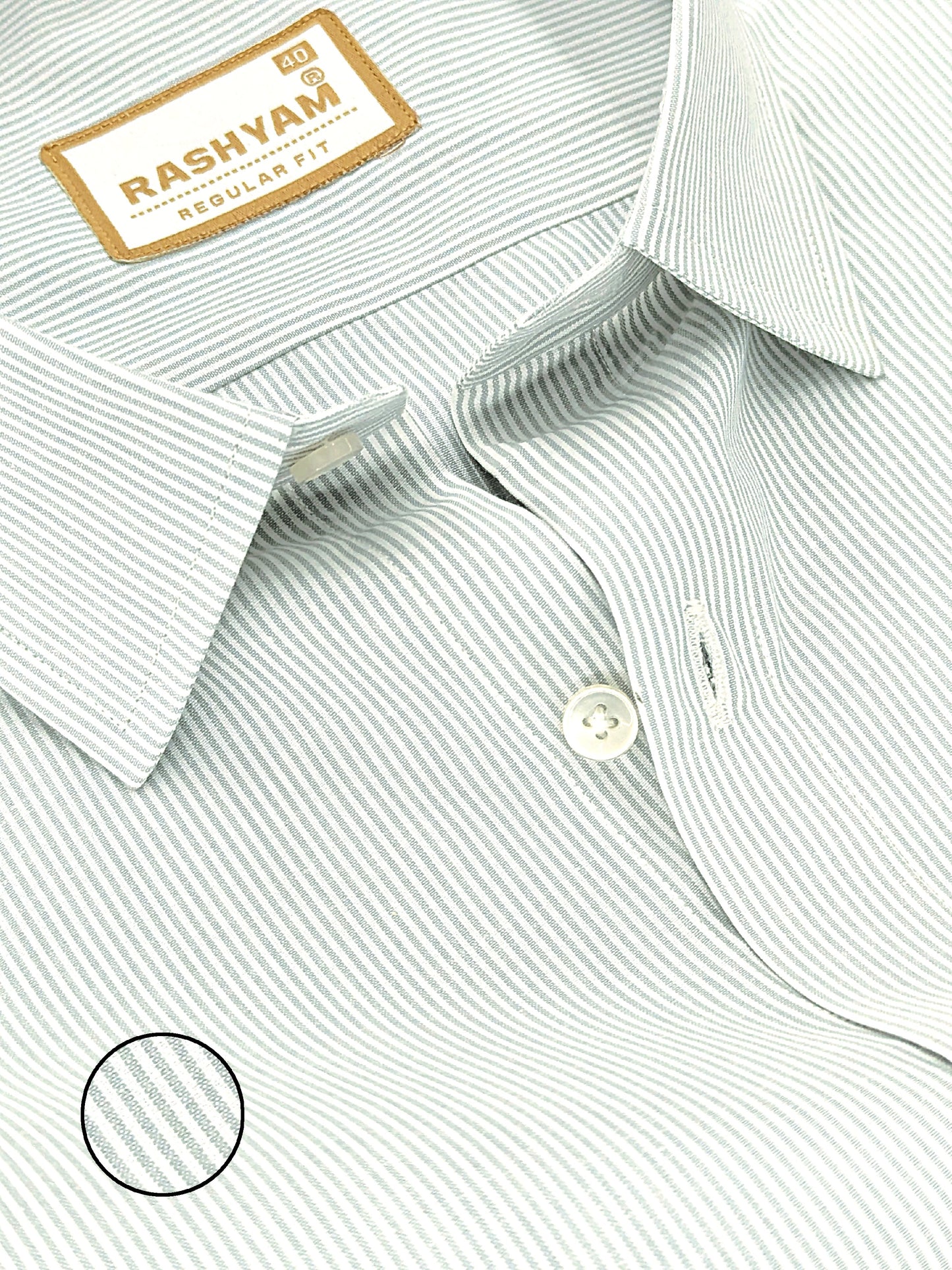 Corporate Luxury Cotton Light Grey Lining Formal Shirt for men