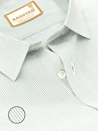 Corporate Luxury Cotton Light Grey Lining Formal Shirt for men