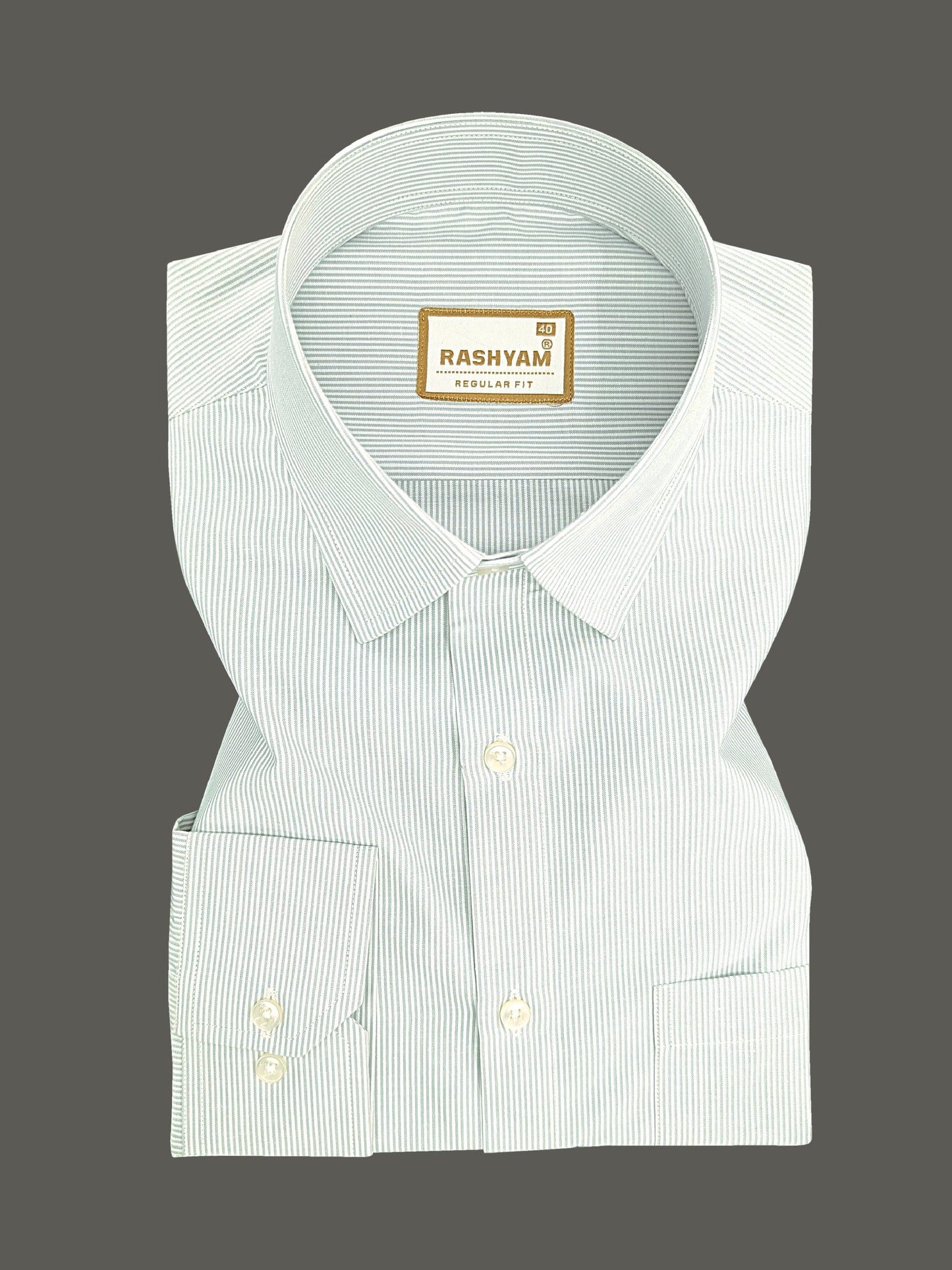 Corporate Luxury Cotton Light Grey Lining Formal Shirt for men