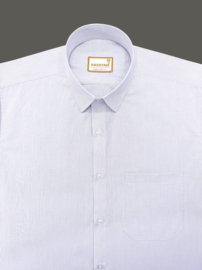 Corporate Luxury 100% Cotton Lavender Lining Formal Shirt for men