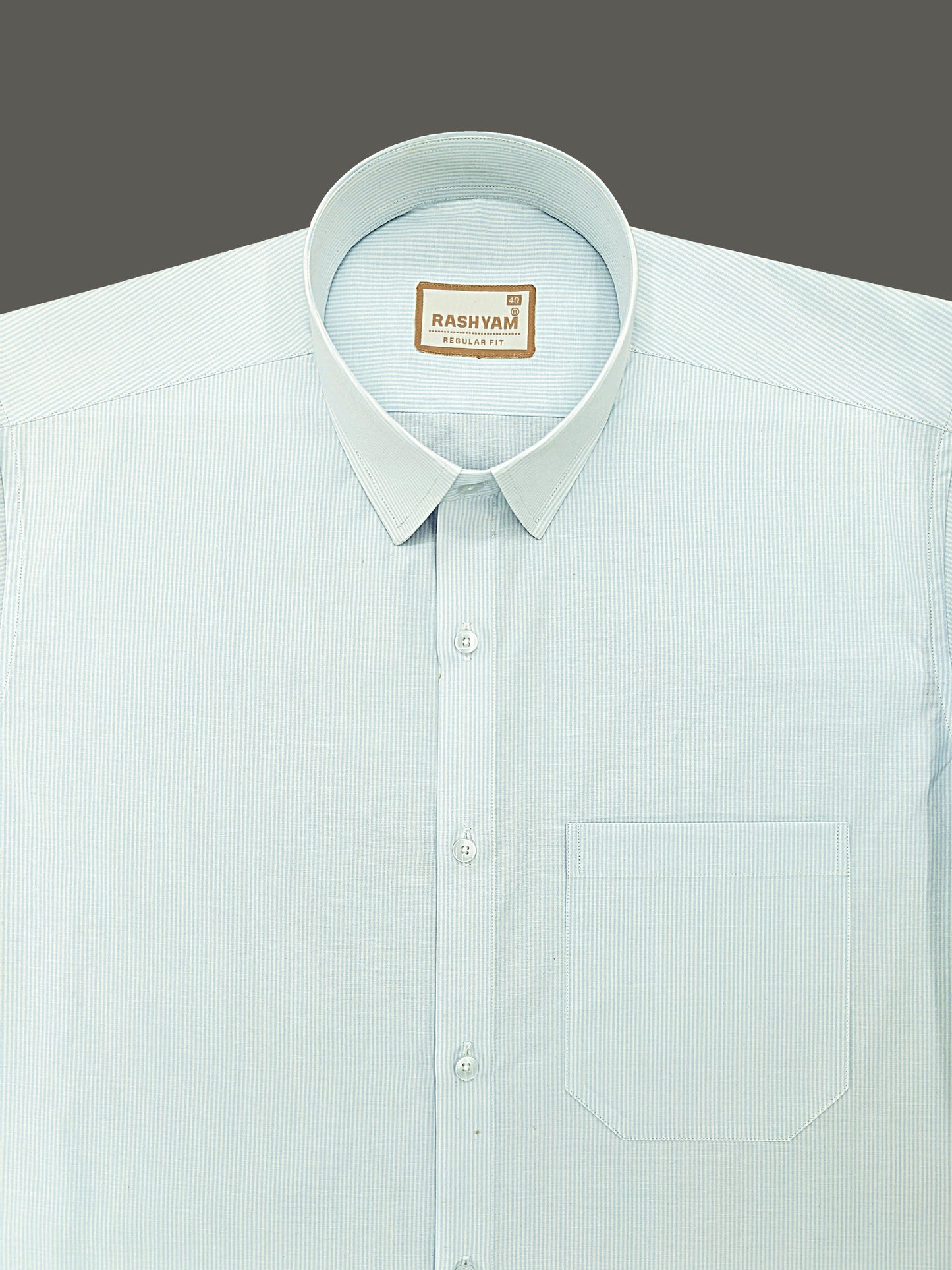 Corporate Luxury 100% Cotton Bluish Cyan Lining Formal Shirt for men