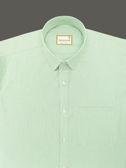 Corporate Luxury 100% Cotton Pixie Green Lining Formal Shirt for men