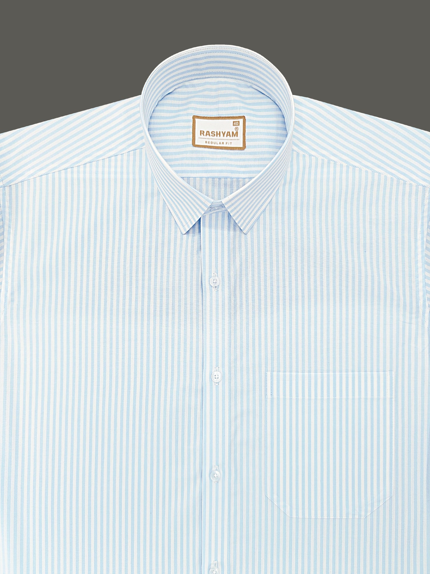 Venosa Finest Cotton Light Blue Line Formal Shirt For men