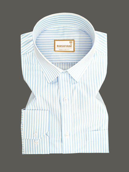 Venosa Finest Cotton Light Blue Line Formal Shirt For men