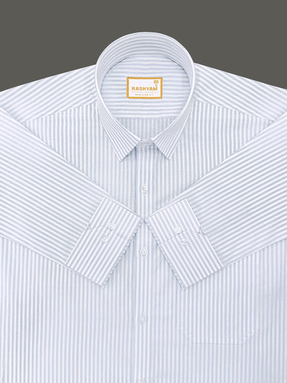 Venosa Finest Cotton Pastel Blue Line Formal Shirt For men