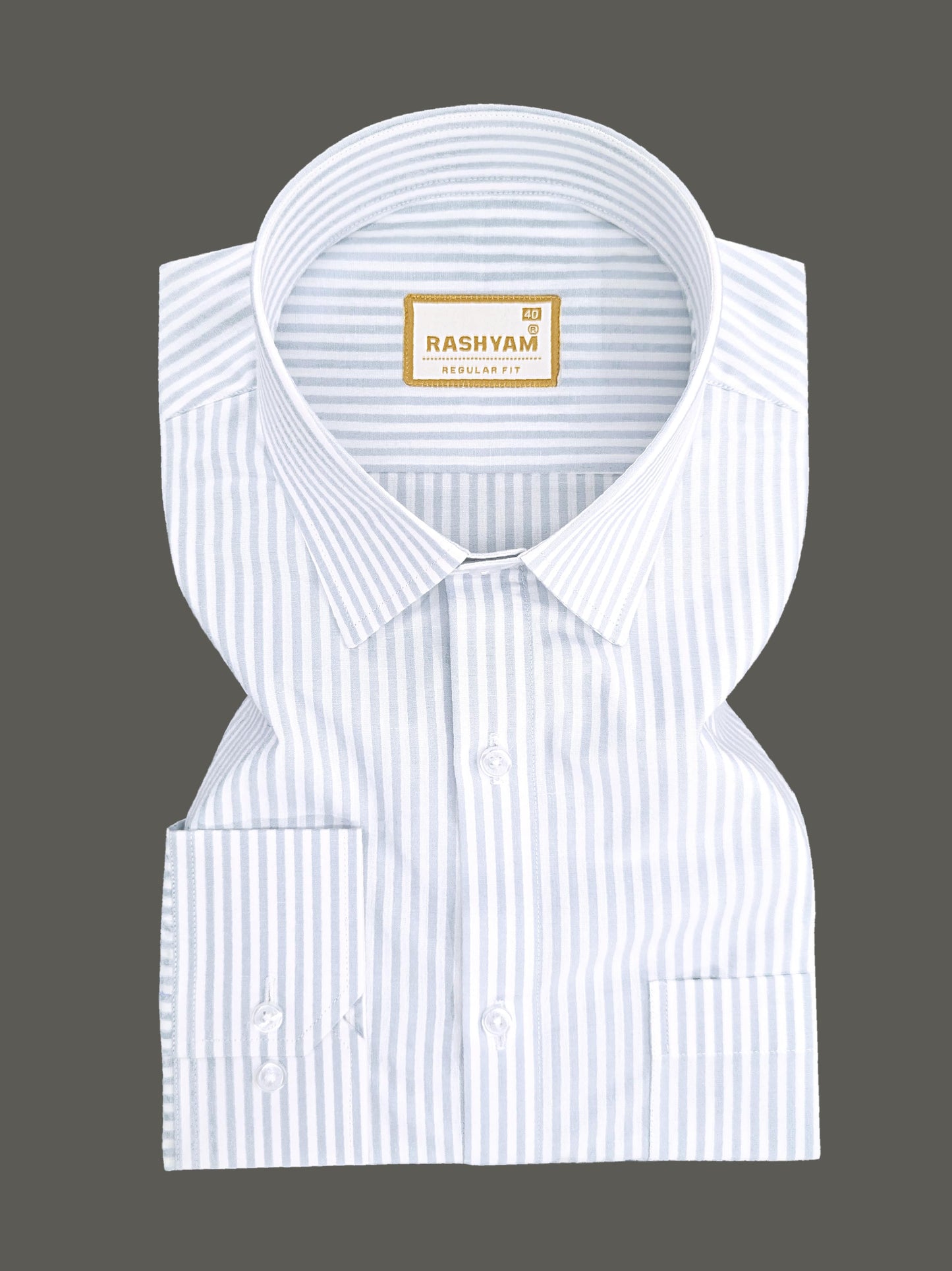 Venosa Finest Cotton Pastel Blue Line Formal Shirt For men