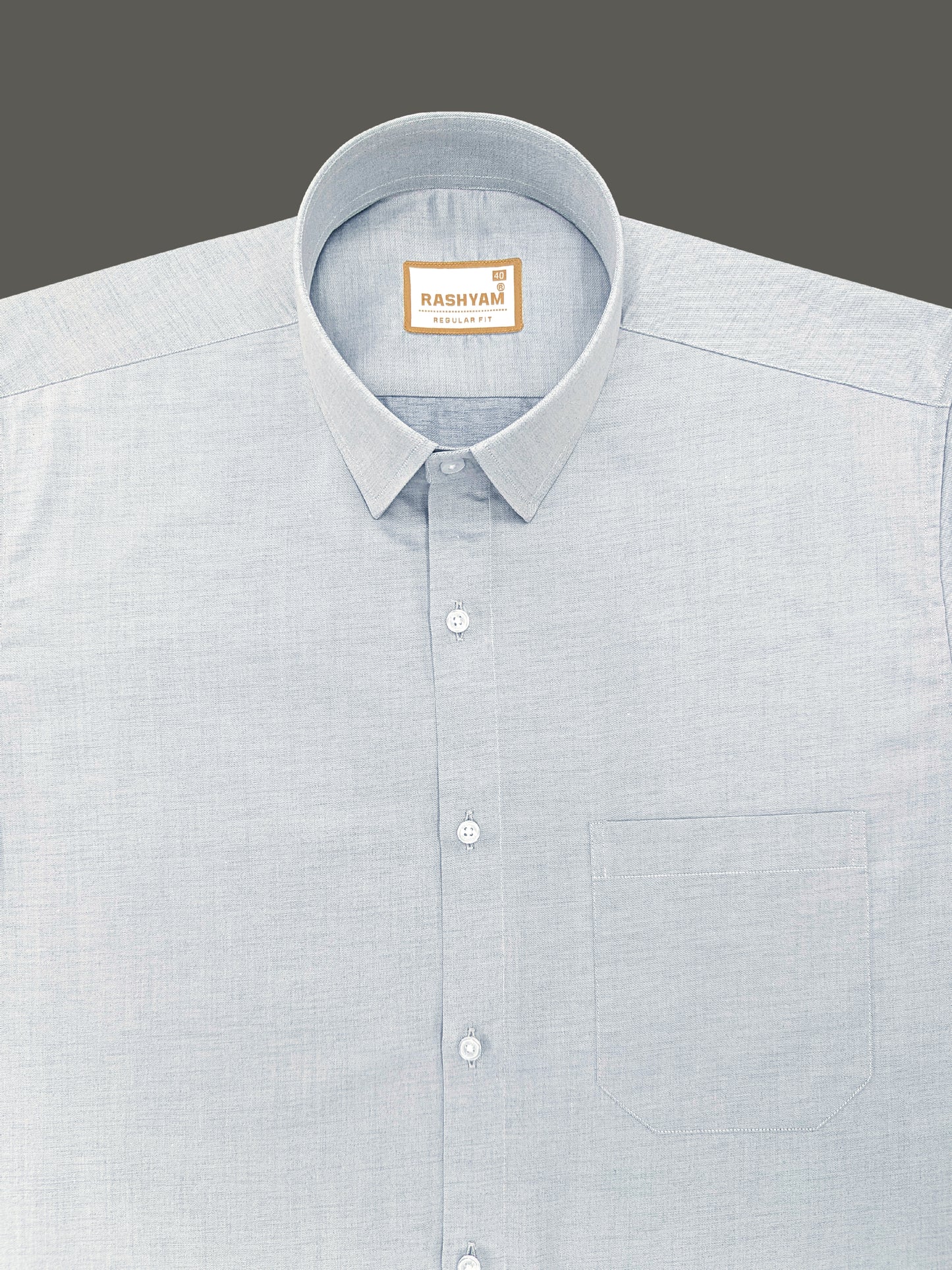 Volterra Shining Grey Premium Formal Shirt For Mens