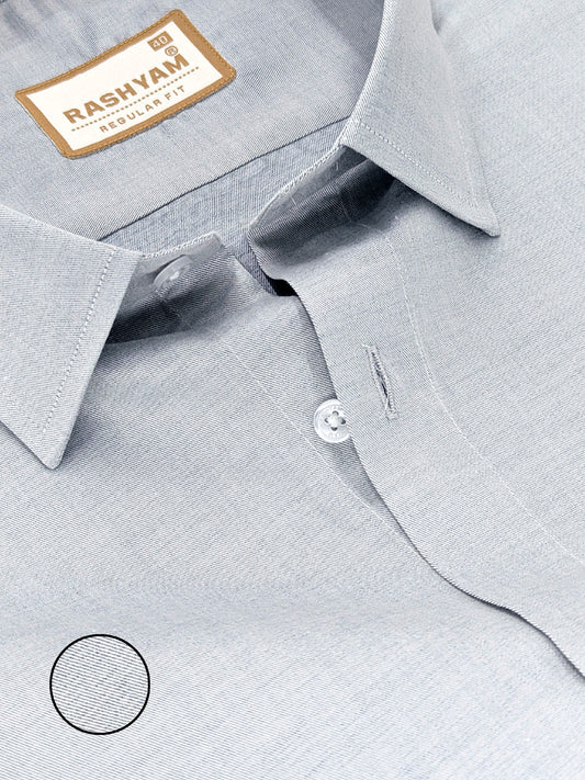 Volterra Shining Grey Premium Formal Shirt For Mens