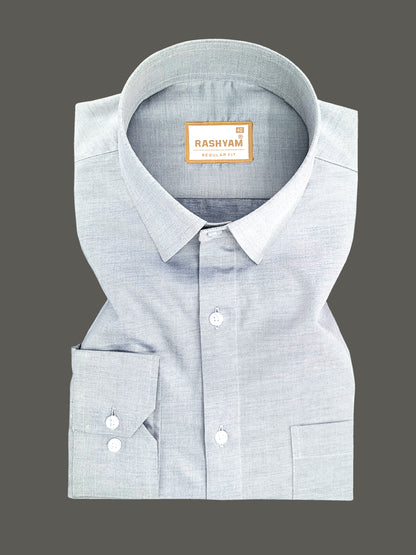 Volterra Shining Grey Premium Formal Shirt For Mens