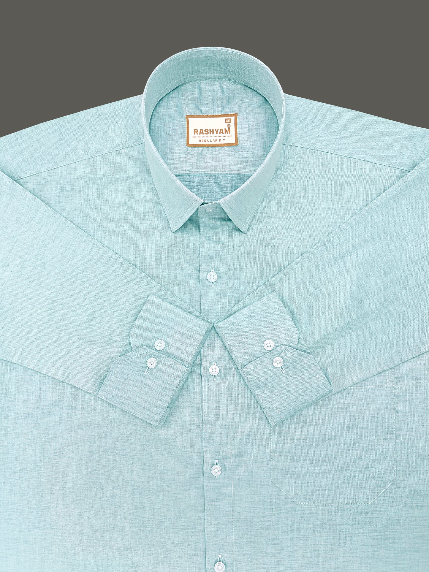 Volterra Shining Aqua Blue Premium Formal Shirt For Mens