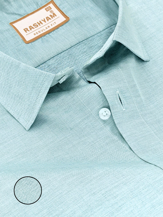 Volterra Shining Aqua Blue Premium Formal Shirt For Mens