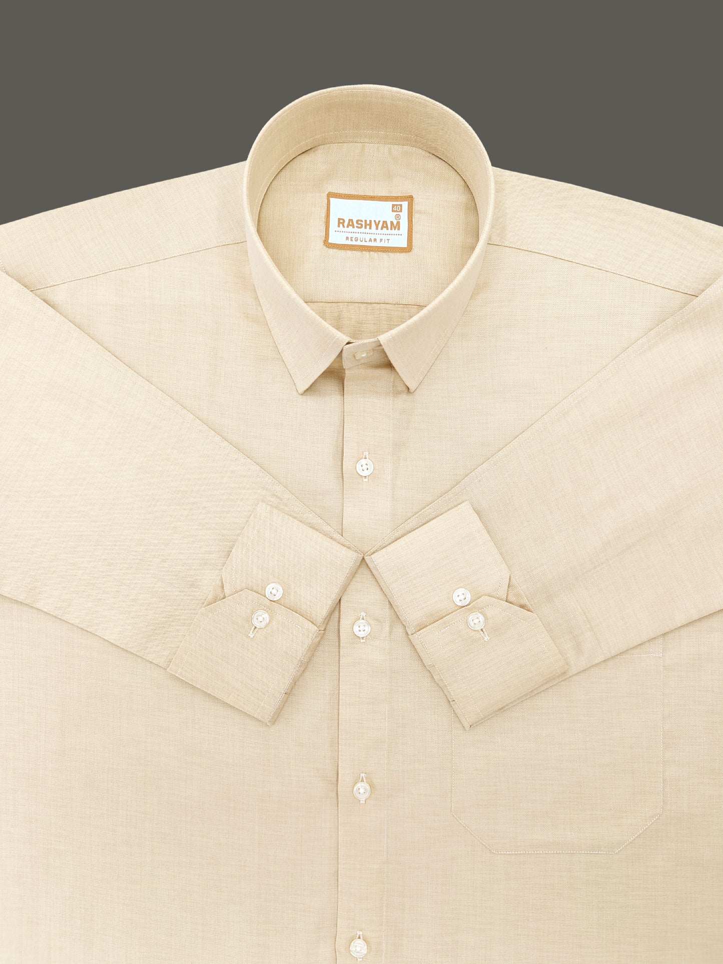 Volterra Shining Brown Premium Formal Shirt For Mens