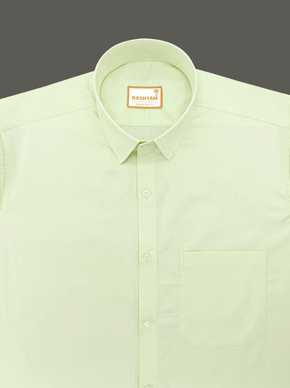 Avellino Luxurious Frost Green Super Soft Cotton Shirt For Men