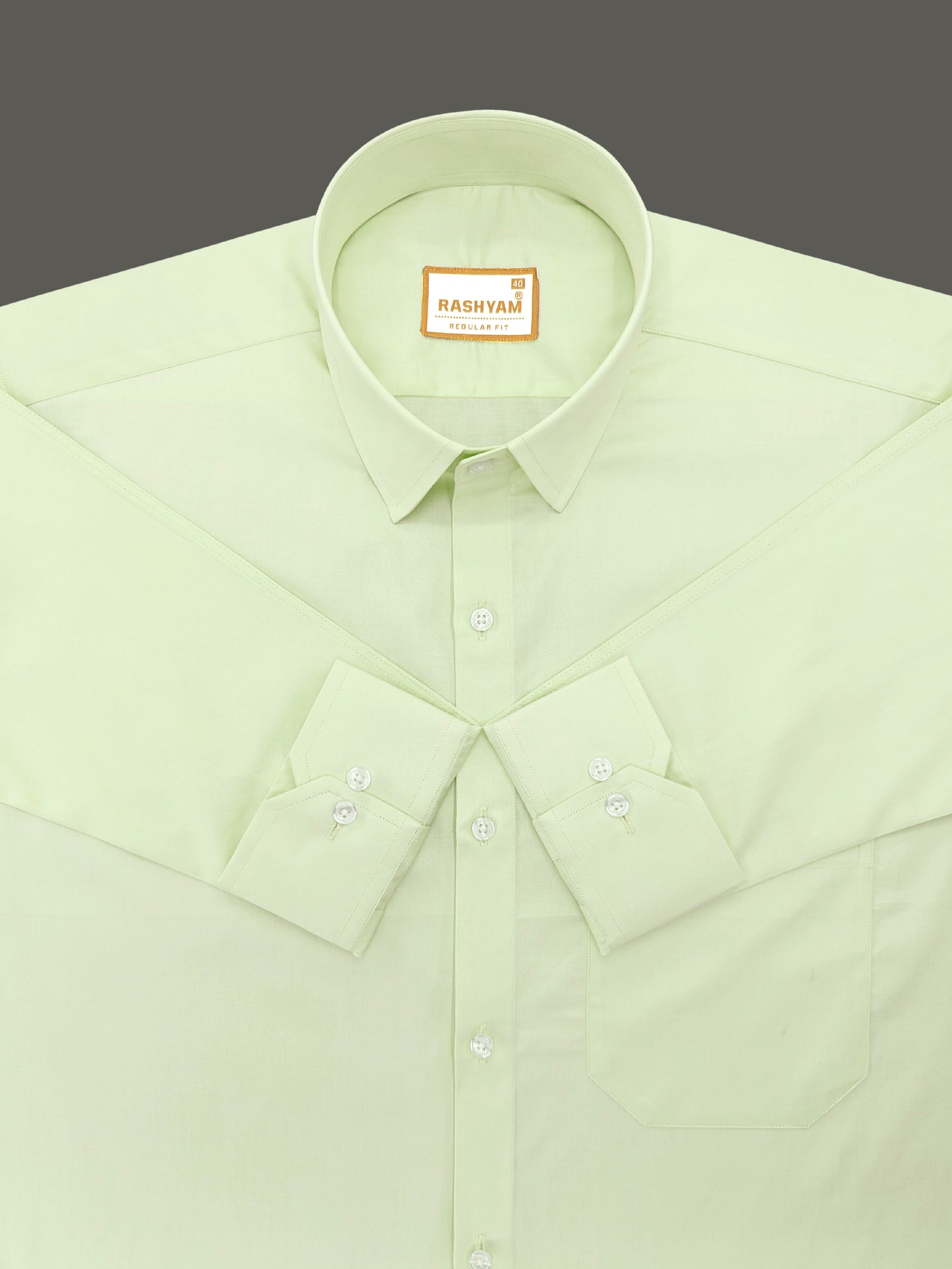 Avellino Luxurious Frost Green Super Soft Cotton Shirt For Men